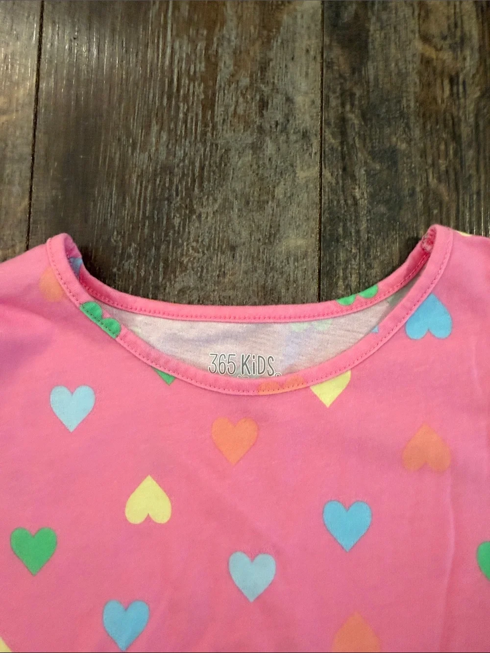 Garanimals Pink Short Sleeve Tee with Multicolor Heart Print